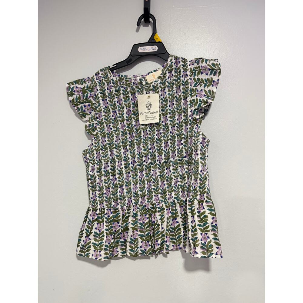New NWT  Perry Walker Collective The Penny Floral Boho Top size 3/Medium